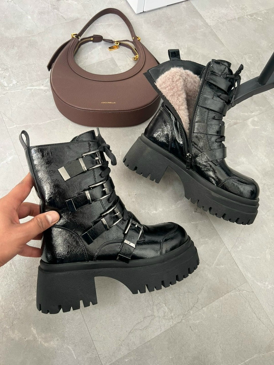 женские ботинки,ботинки на платформе,модные ботинки,ботинки массивные,обуви