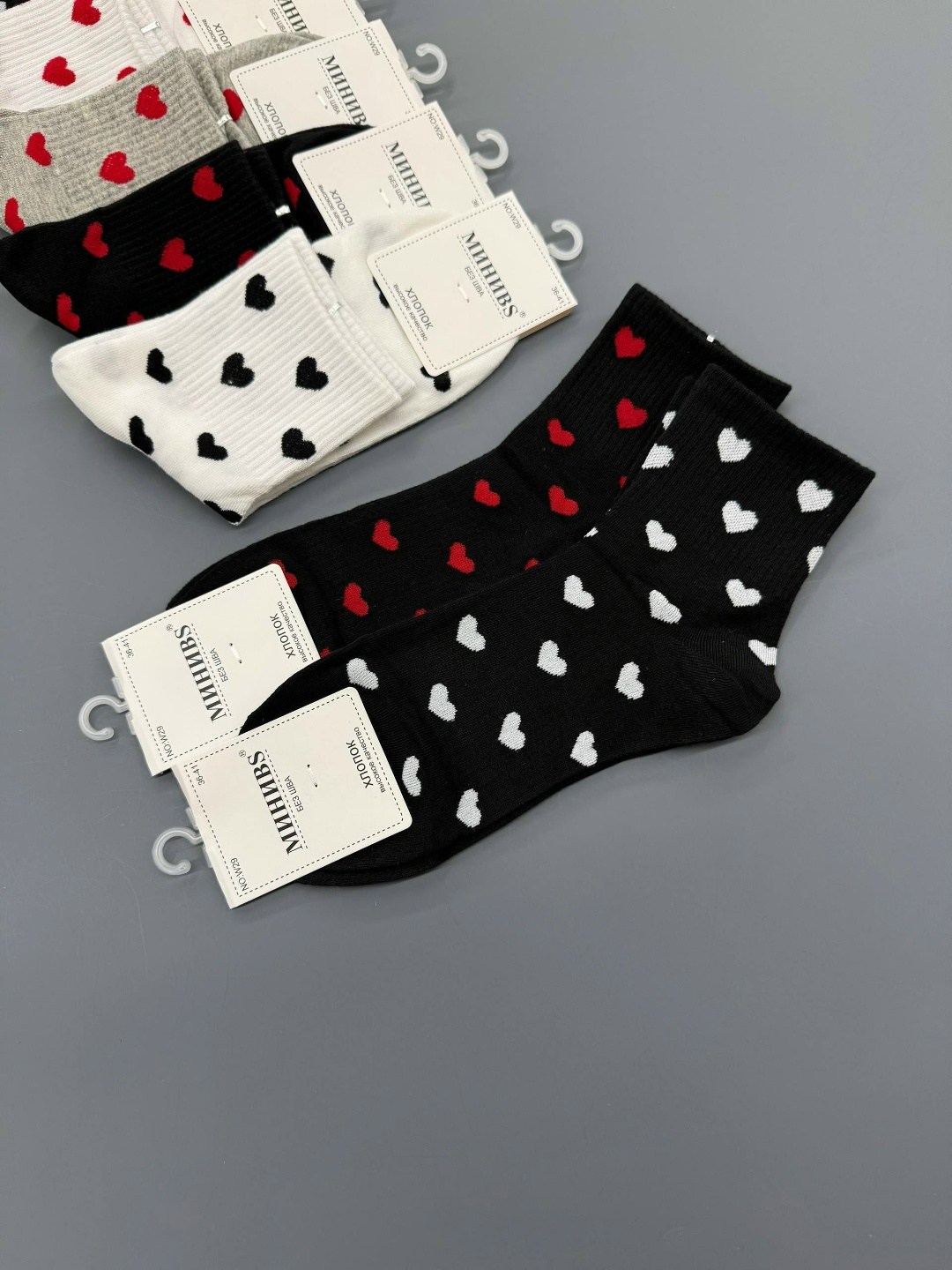 носки женские 10 пар,носки женские,носки хлопковые женские,носки женские короткие с сердечками,носки короткие набор 5 пар