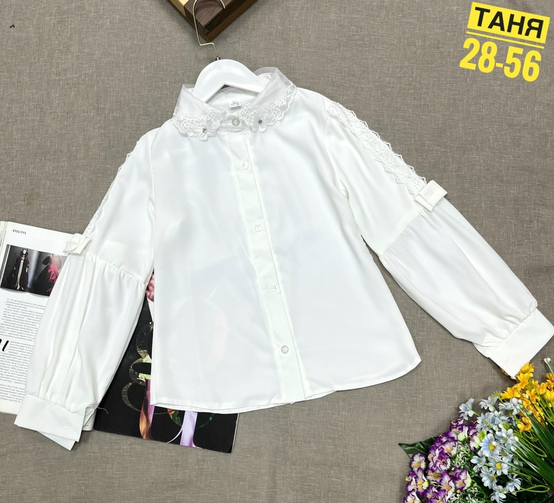 блузка школьная,блузка для девочки,школьная блузка для девочки,блузка нарядная,белая блузка для девочки