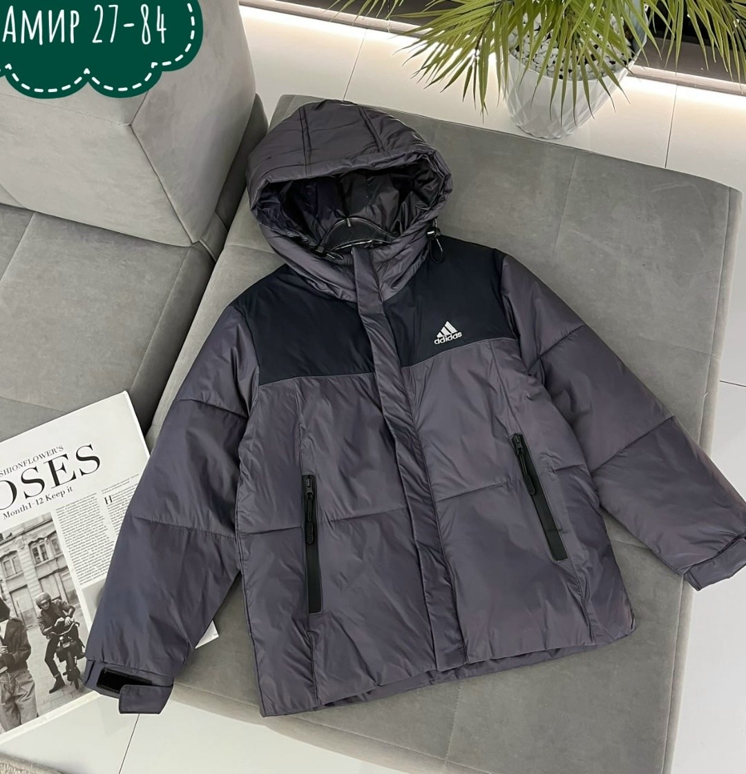 куртка мужская adidas,мужская зимняя куртка adidas,куртка adidas,куртка обратно к спортивной куртке adidas, зеленая,adidas пуховик