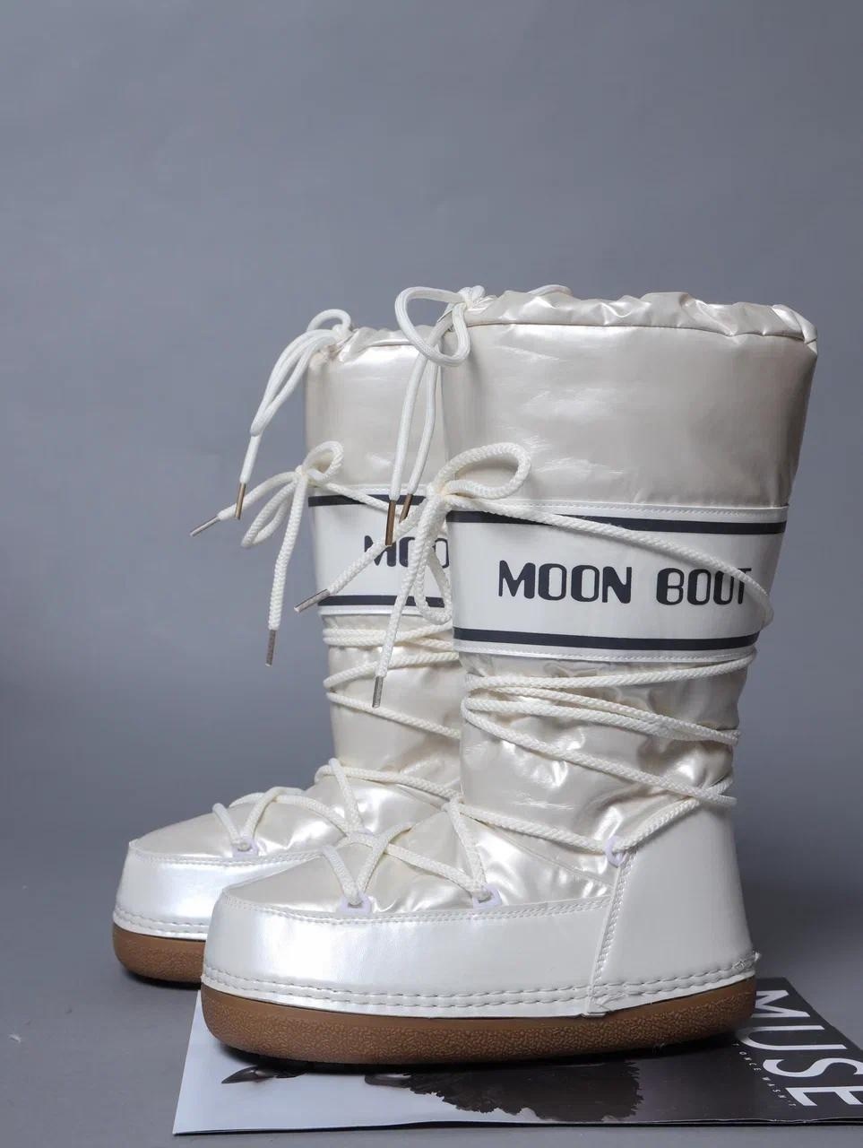 луноходы moon boot,ботинки moon boot,сапоги moon boot,moon boot дутые сапоги icon с эффектом металлик,зимние ботинки moon boot