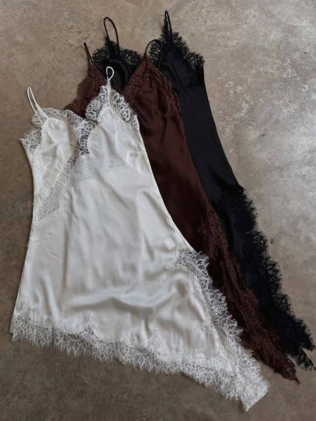 пижама атласная майка кружево с ресничками и брюки с бантом кофейно-коричневый,стиль и мода,женская шелковая пижама: топ с кружевом и брючки, цвет шоколад,шелковая пижама