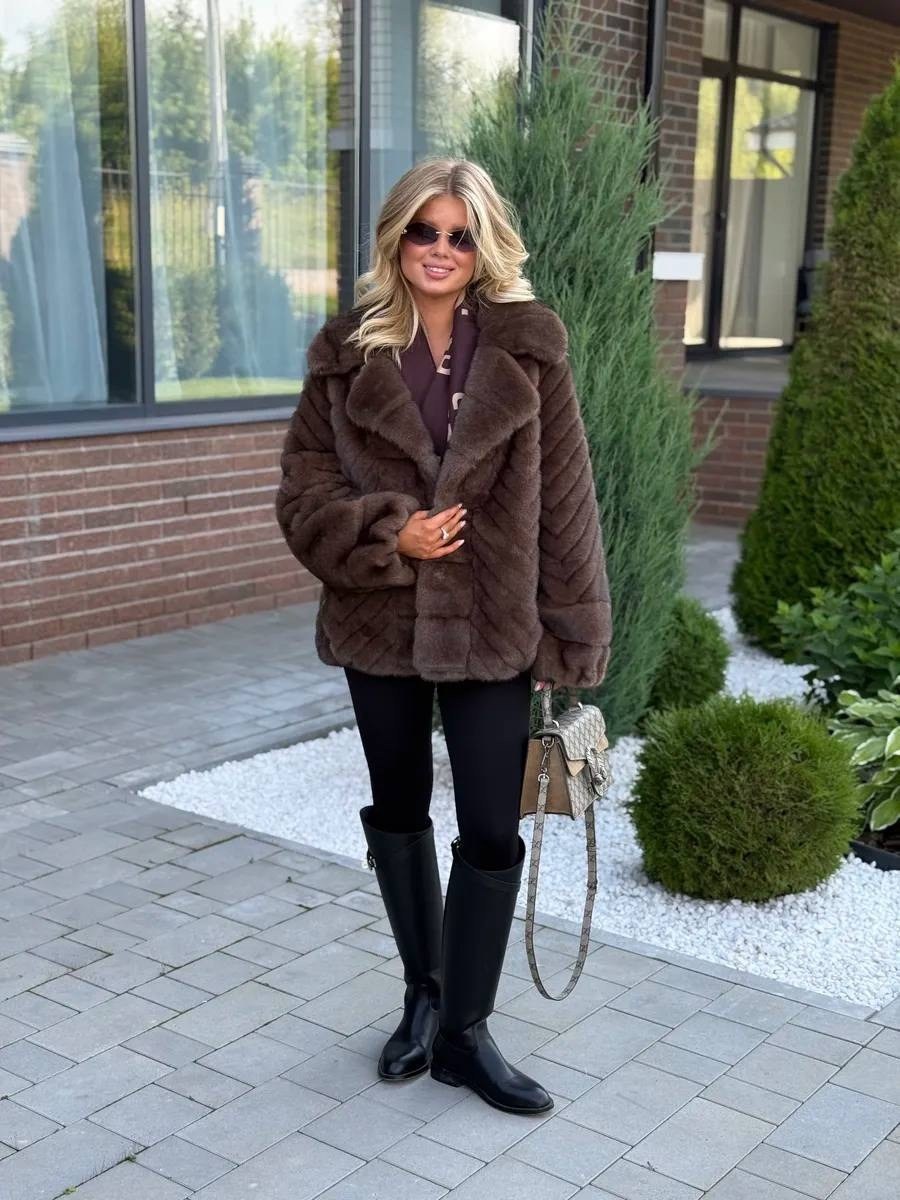 шуба из эко меха,женская шуба,эко шуба под норку,шуба женская полушубок эко норка,шуба женская под норку