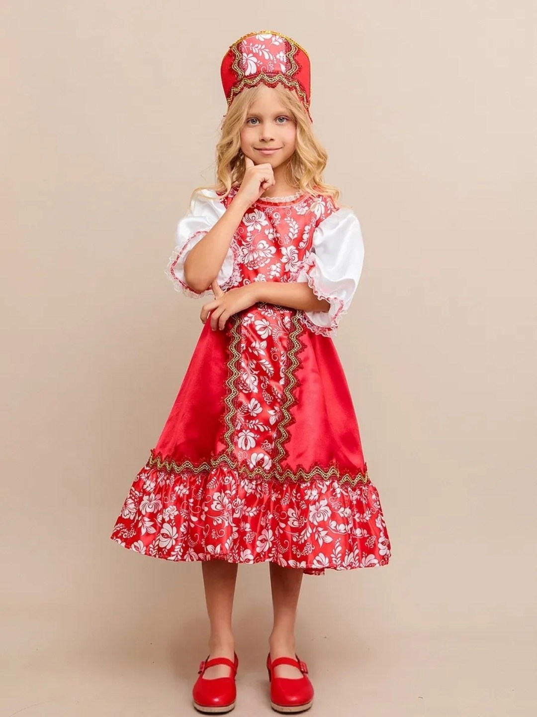 карнавальный костюм batik любава 1127 к-25 мультиколор,костюм любава batik мультиколор,детский карнавальный костюм,карнавальный костюм,народный костюм