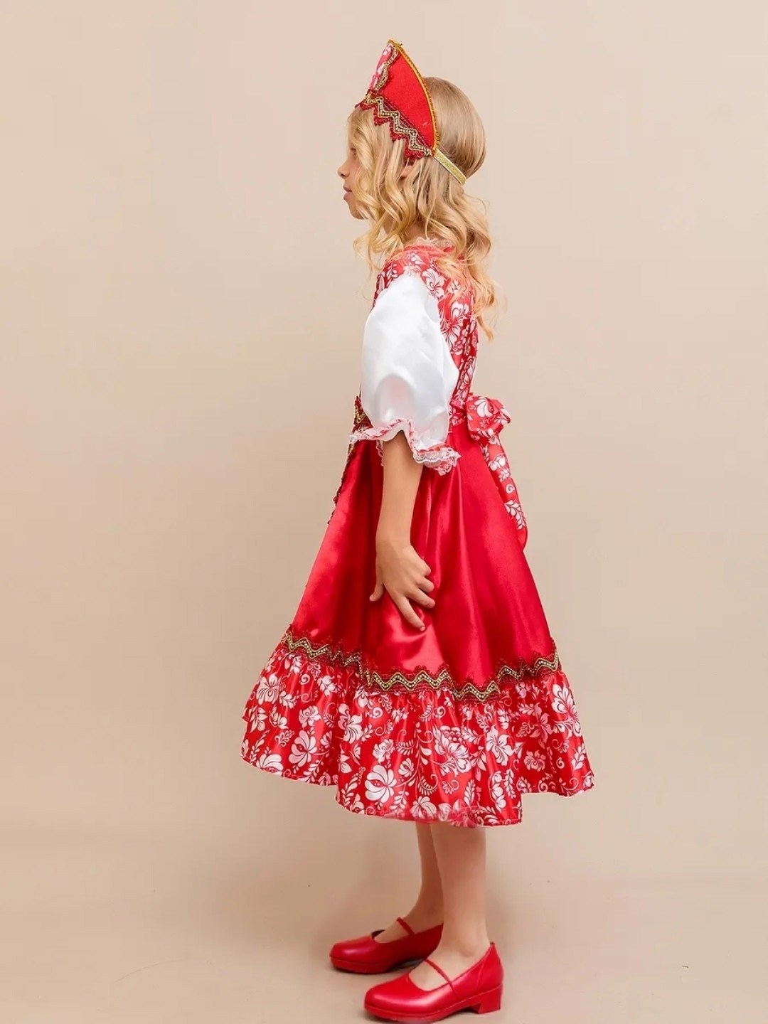 карнавальный костюм batik любава 1127 к-25 мультиколор,костюм любава batik мультиколор,детский карнавальный костюм,карнавальный костюм,народный костюм