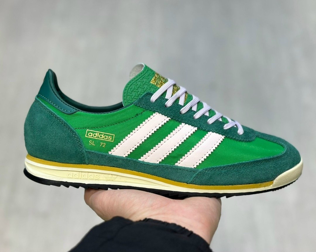кроссовки adidas sl 72 adidas цвет зеленый черный желтый,зелено-желтые кроссовки adidas sl72 retro sport,кроссовки adidas original,кроссовки adidas,зеленые кроссовки sl 72 rs adidas originals