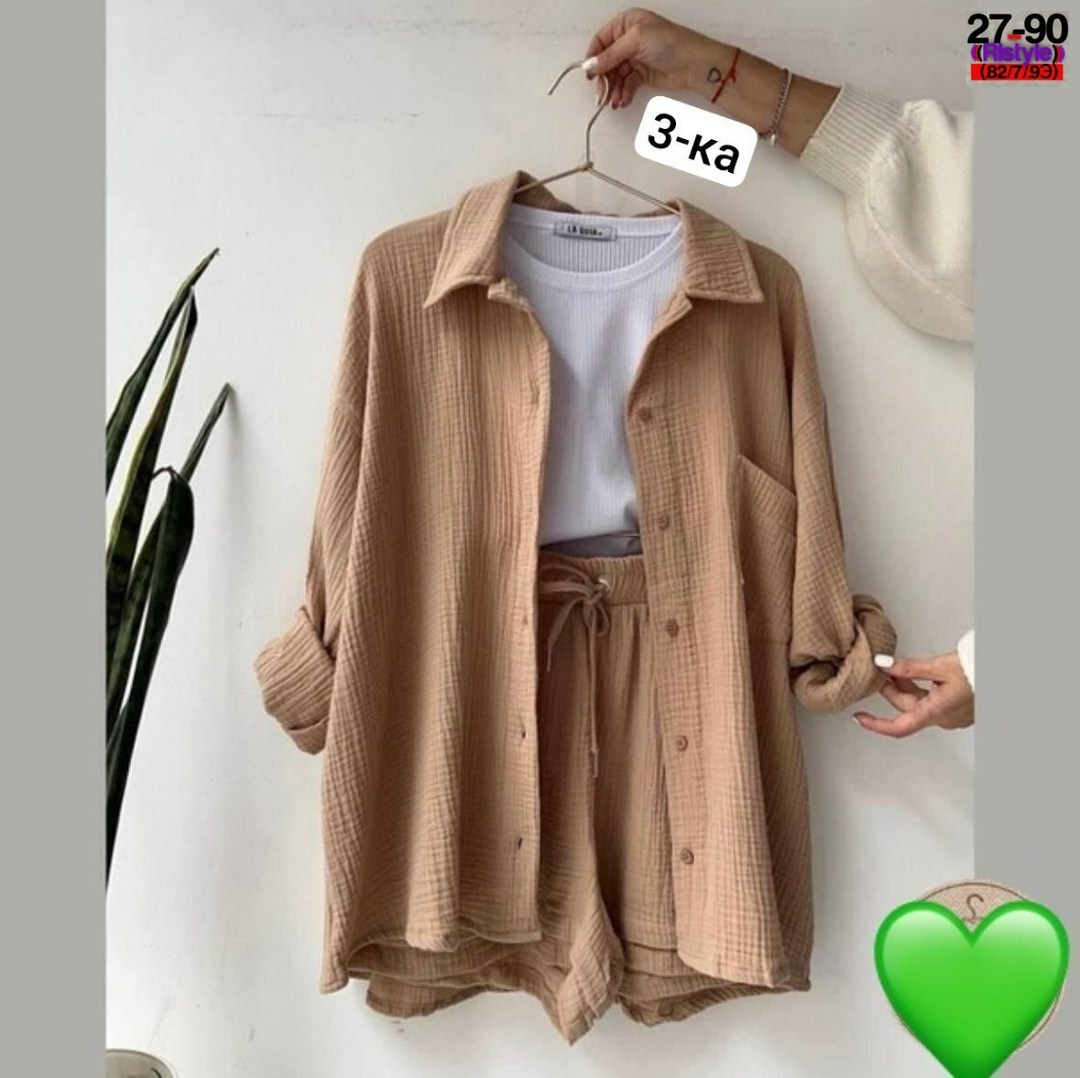 повседневный костюм,костюм женский,женский комплект из рубашки,женский костюм с шортами,одежда женская