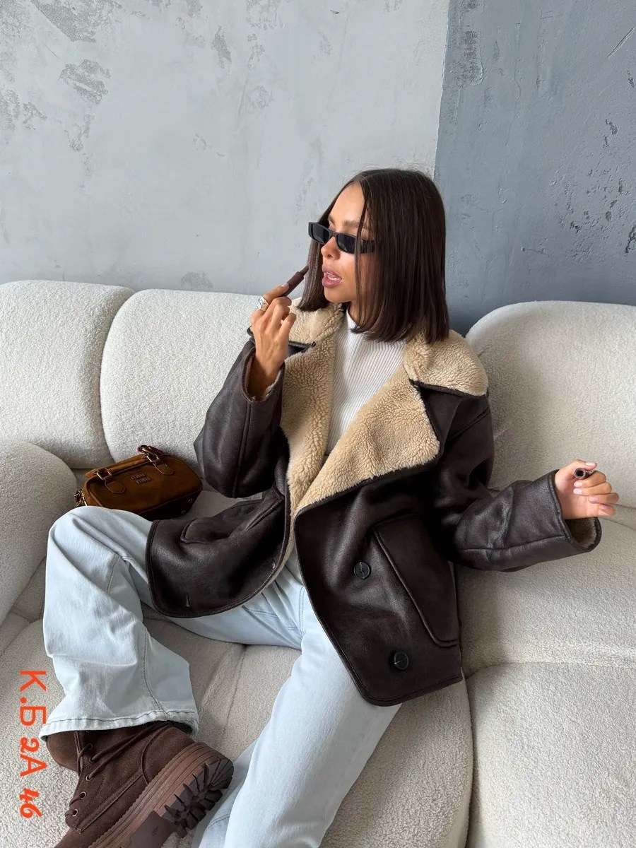 дубленка женская,дублёнка авиатор женская,дубленка оверсайз,стильная дубленка,дублёнка авиатор