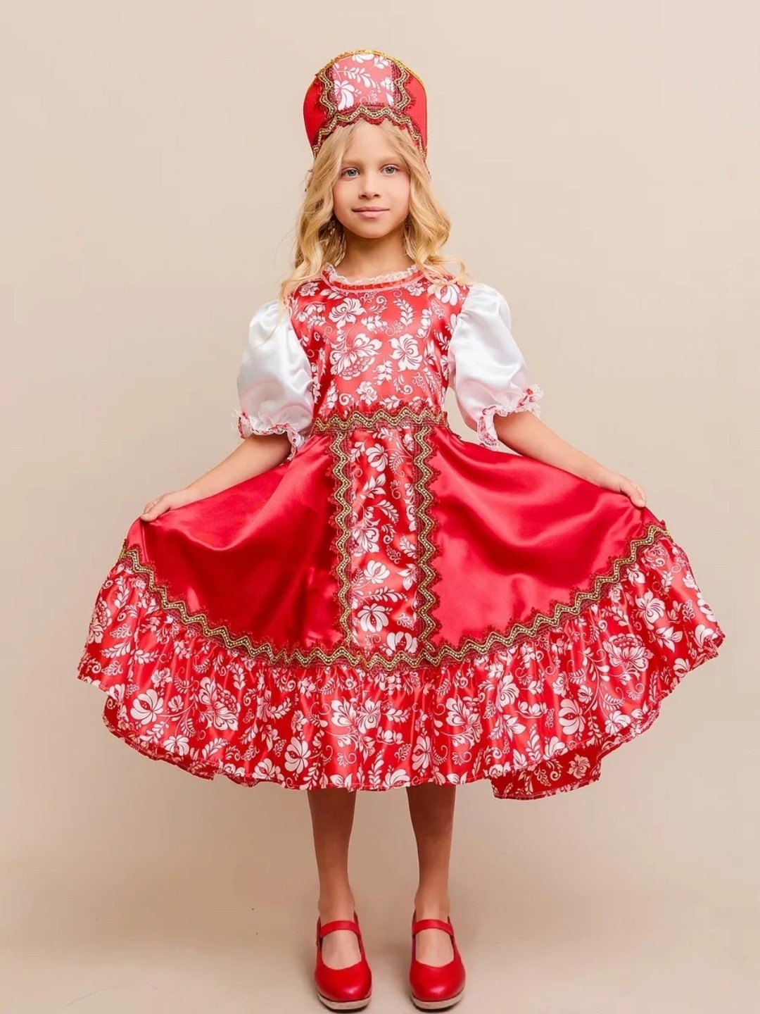 карнавальный костюм batik любава 1127 к-25 мультиколор,костюм любава batik мультиколор,детский карнавальный костюм,карнавальный костюм,народный костюм