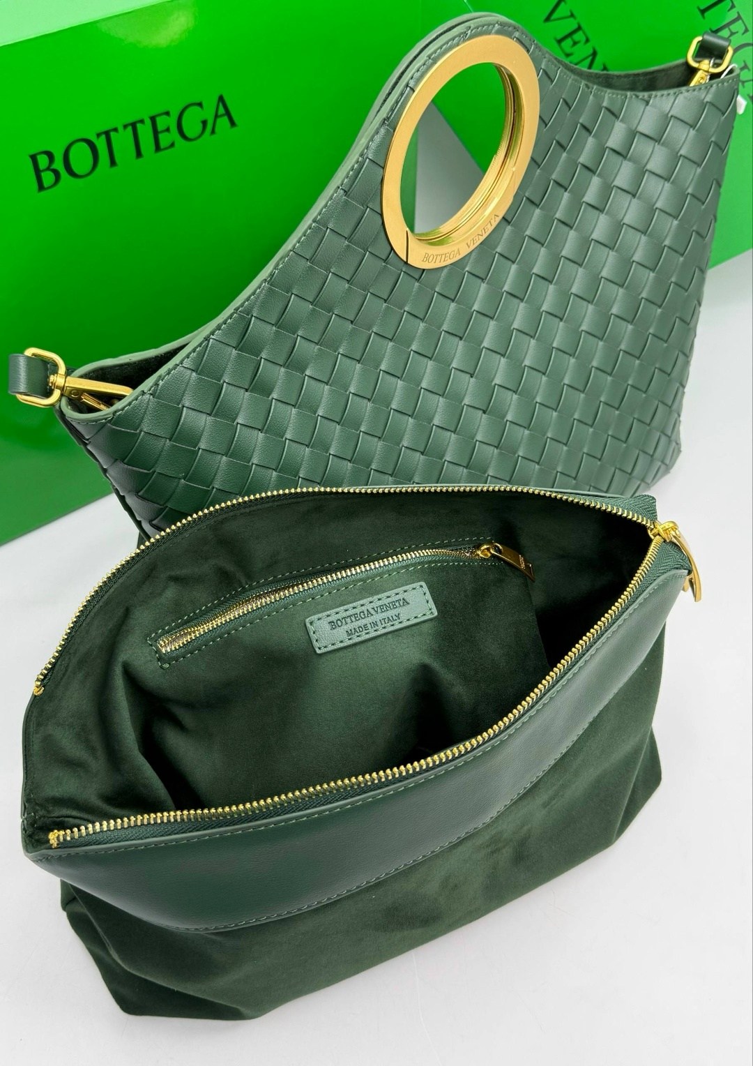 женская сумка bottega veneta,сумка bottega veneta,сумка bottega,оливковая кожаная сумка bottega veneta andiamo large,сумка боттега венета