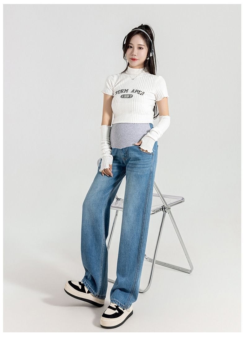 широкие джинсы для беременных,джинсы для беременных,одежда для беременных,джинсы для беременных женщин,штаны для беременных