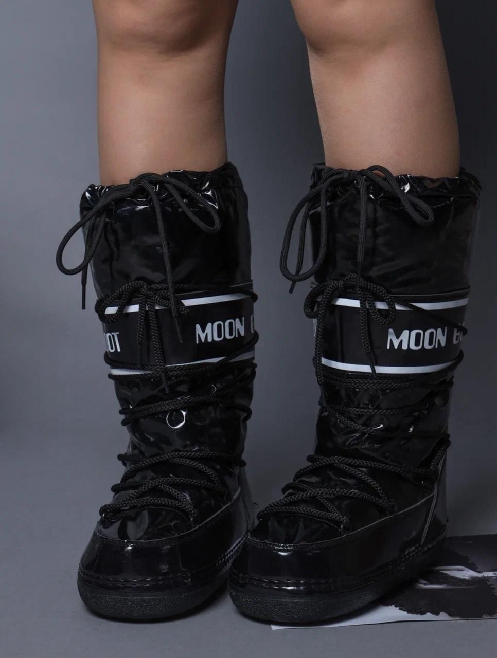 луноходы moon boot,ботинки moon boot,сапоги moon boot,moon boot дутые сапоги icon с эффектом металлик,зимние ботинки moon boot
