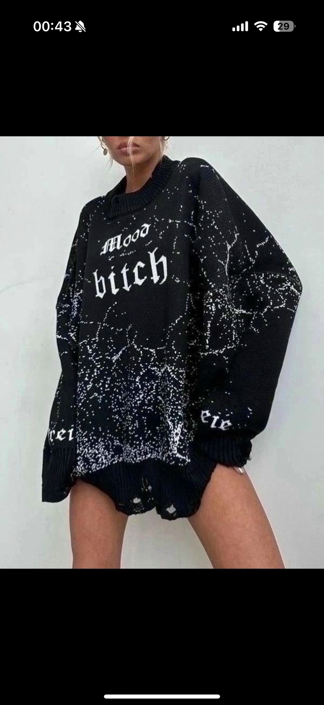 джемпер женский оверсайз,кофта оверсайс,рваная туника