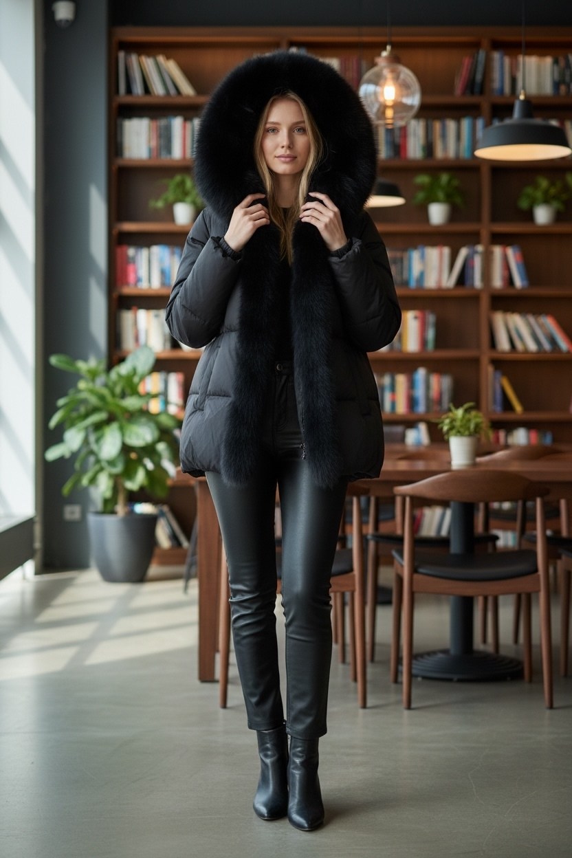 пуховики с мехом,женский пуховик,пуховик,пуховик с капюшоном женский,пуховики с натуральным мехом