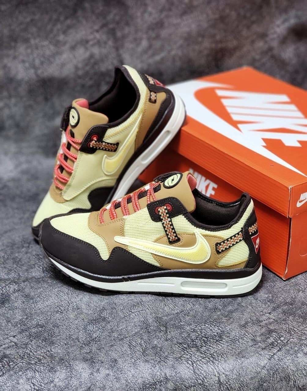 nike air max 1 travis scott cactus jack,nike air max 1 travis scott cactus jack baroque brown,travis scott x nike air max 1,nike air max 1 travis scott,кроссовки nike air max 1 x travis scott