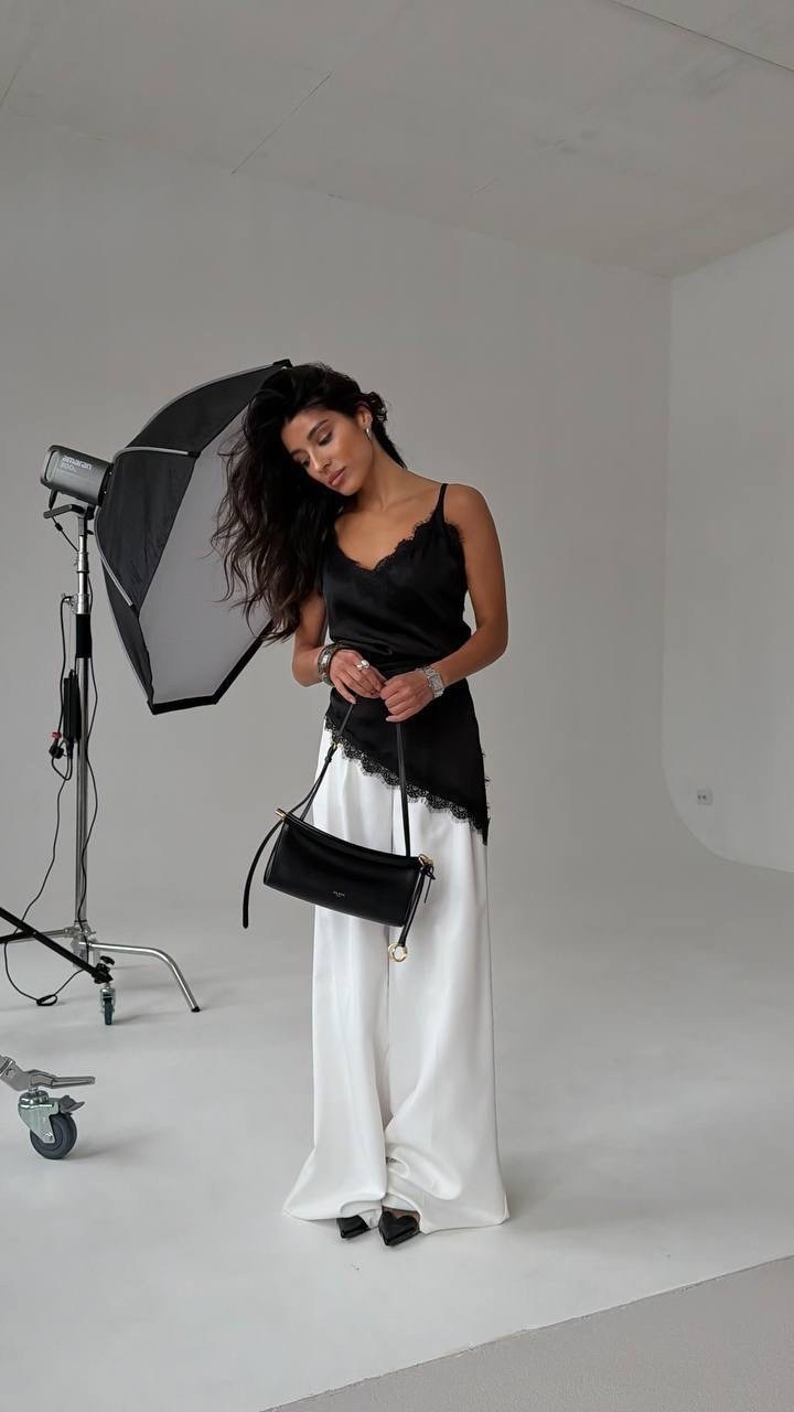 пижама атласная майка кружево с ресничками и брюки с бантом кофейно-коричневый,стиль и мода,женская шелковая пижама: топ с кружевом и брючки, цвет шоколад,шелковая пижама