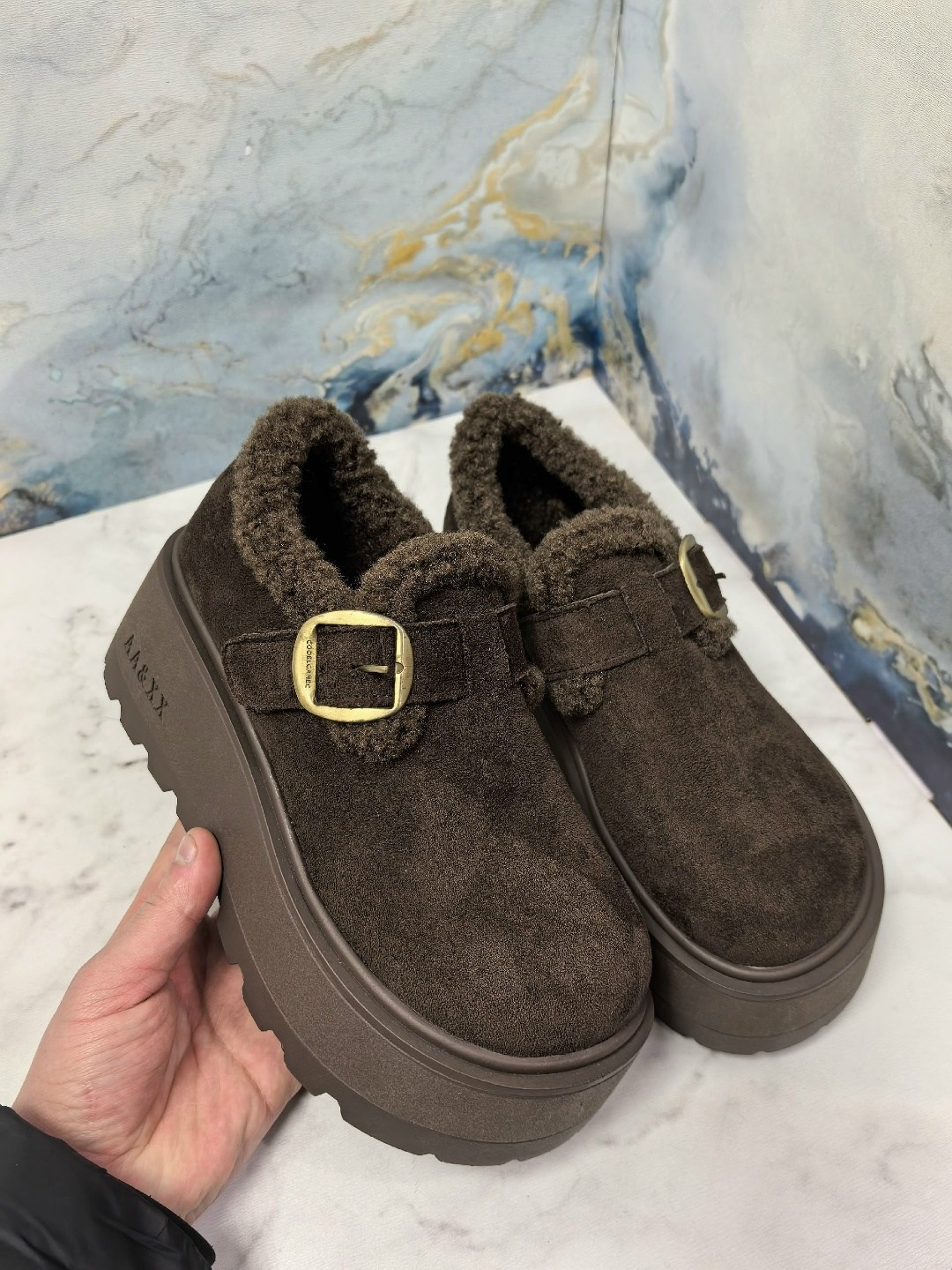 повседневные,,модные женские туфли на плоской подошве с меховой платформой, на платформе,женская