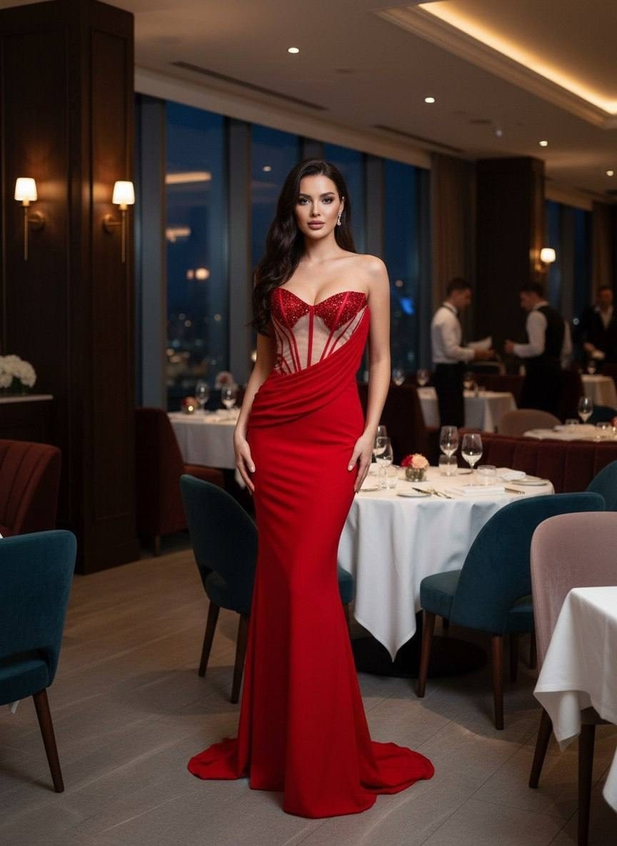 красное вечернее платье,красное длинное платье,платье красивое,красивое красное платье,шелковое платье
