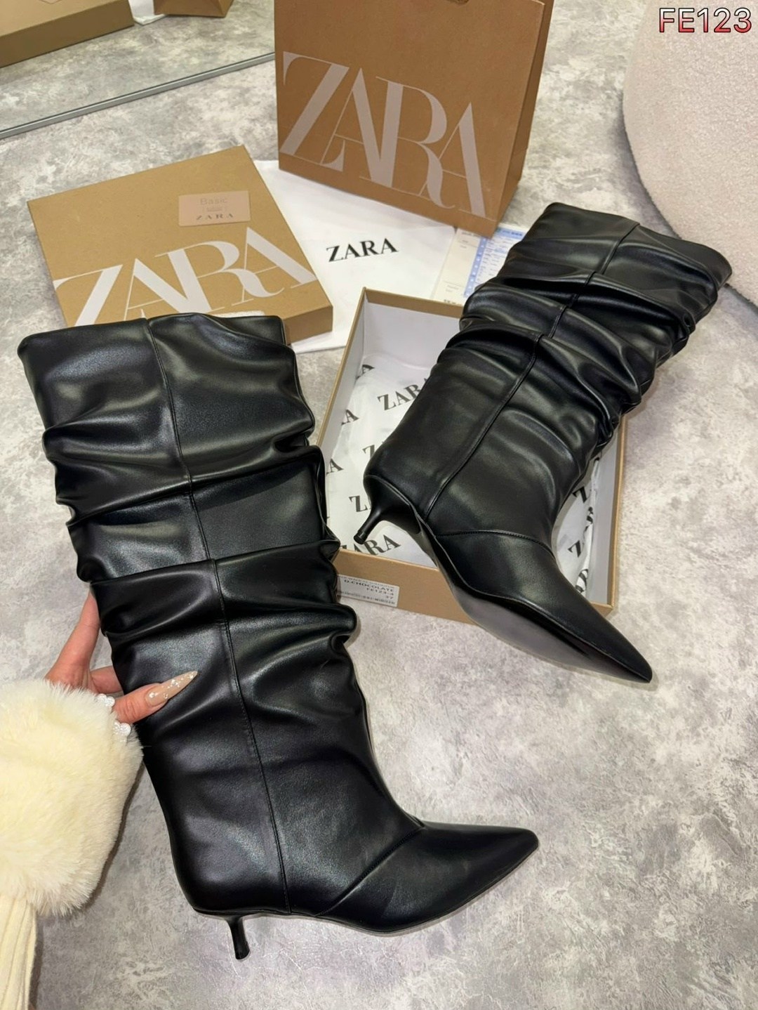 кожаные сапоги zara,сапоги на высоком каблуке zara,женские сапоги,,сапоги на каблуке mario berlucci 2-f007