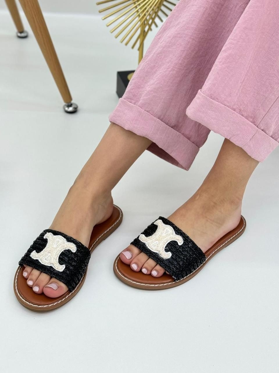 шлепанцы celine,шлепки селин,,шлепанцы женские,женская