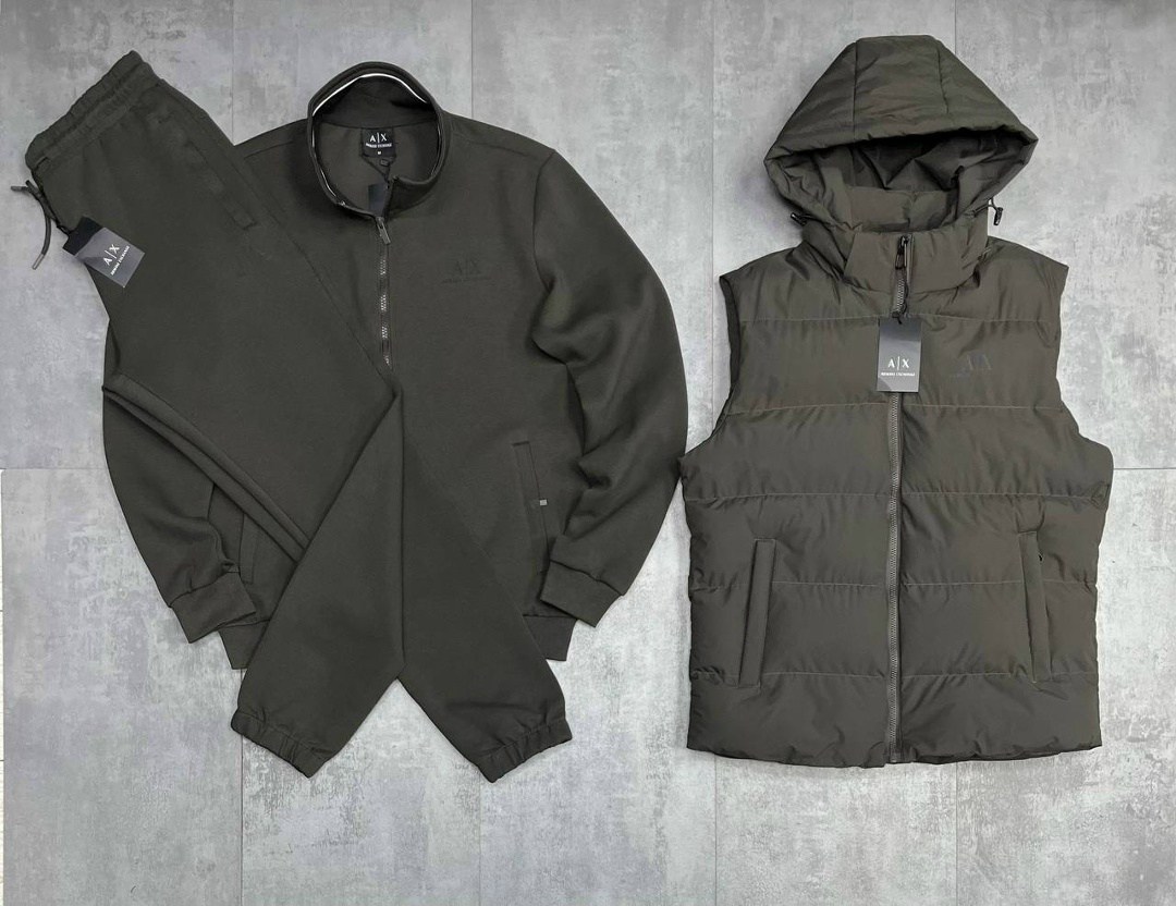 костюм спортивный мужской,спортивный костюм тройка,спортивные костюмы для мужчин,спортивный костюм тройка мужской,костюм-тройка мужской: жилет, толстовка и штаны арт. 1331595