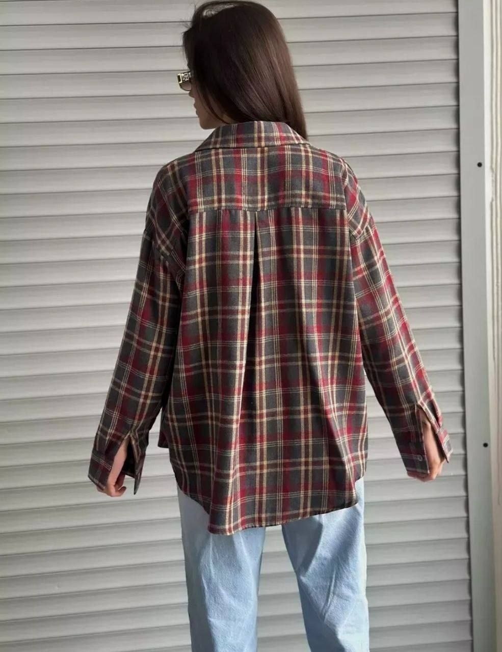 рубашка женская в клетку теплая оверсайз,рубашка женская в клетку теплая оверсайз арт. 10620556,рубашка женская в клетку оверсайз арт. 10936484,рубашка осенняя в клетку оверсайз sivitskaya,рубашка в к