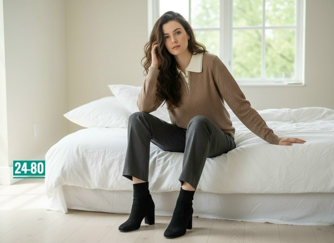 свитер с воротником,женские джемпера,серый джемпер женский,свитер пуловер,свитер с воротником поло