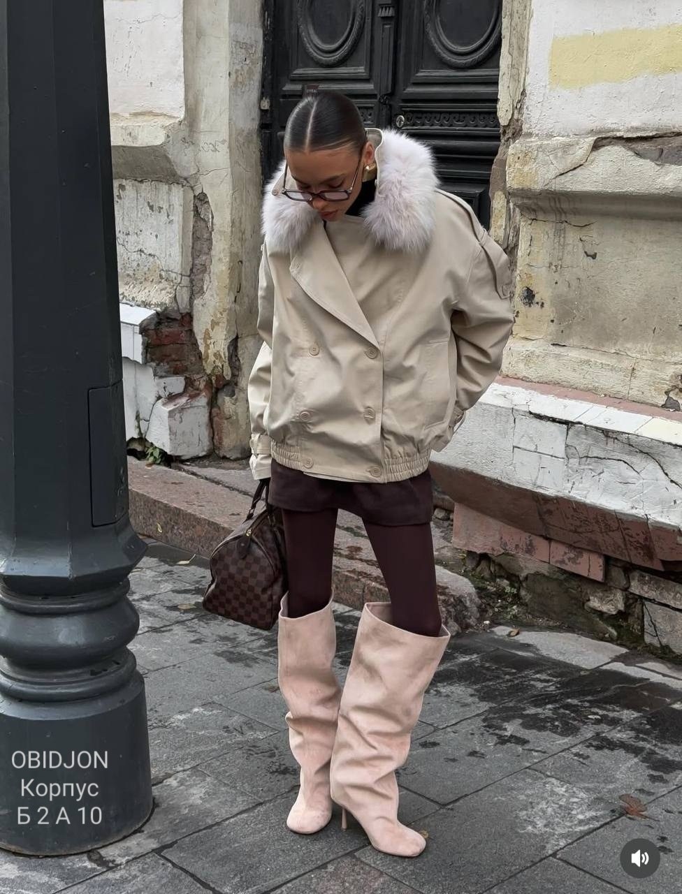 мода стиль,пуховик женский с мехом,зимняя одежда,зимний стиль одежды