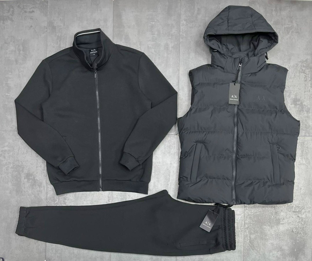 костюм спортивный мужской,спортивный костюм тройка,спортивные костюмы для мужчин,спортивный костюм тройка мужской,костюм-тройка мужской: жилет, толстовка и штаны арт. 1331595