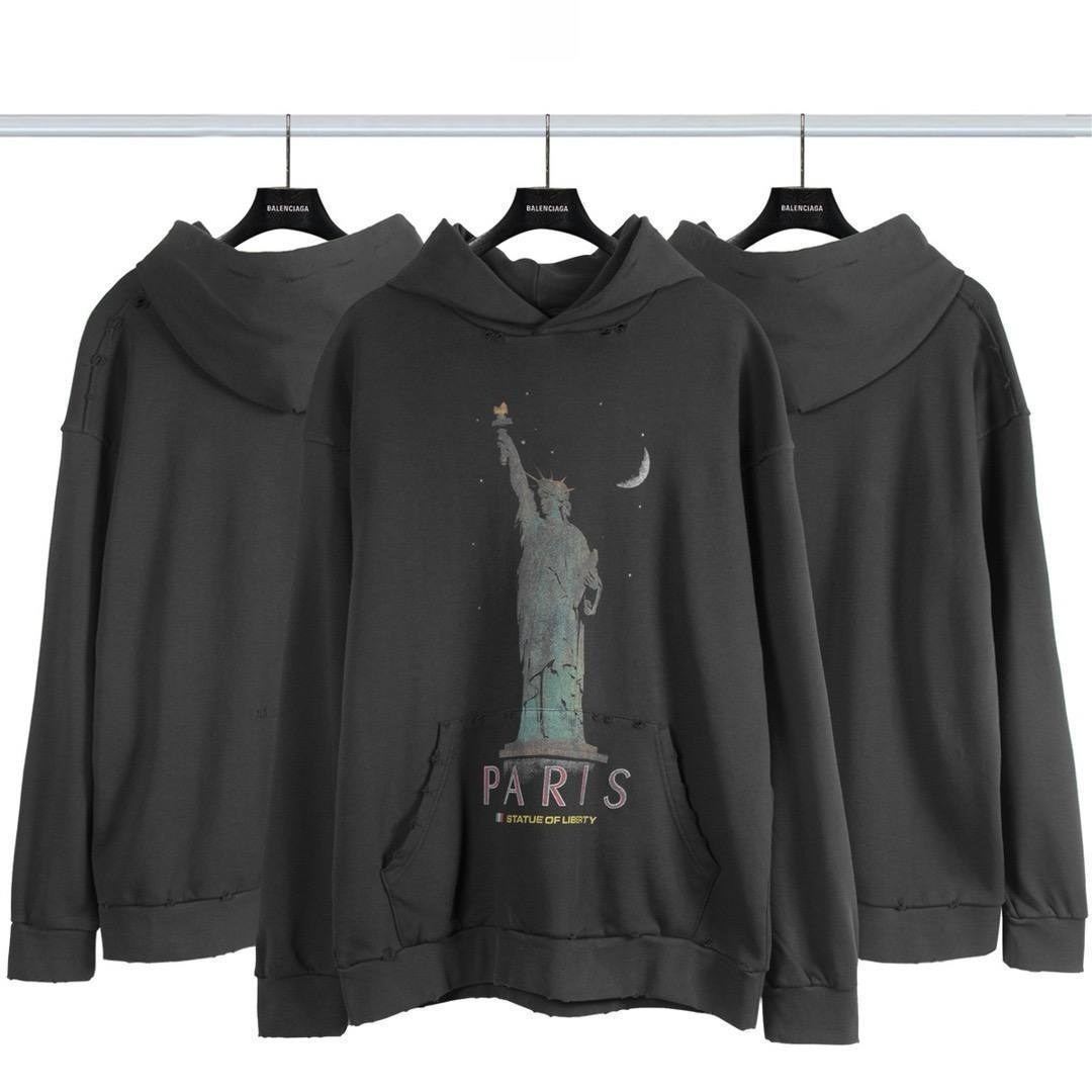 balenciaga худи paris liberty с эффектом потертости черный,худи balenciaga,худи balenciaga paris,худи баленсиага,толстовка balenciaga