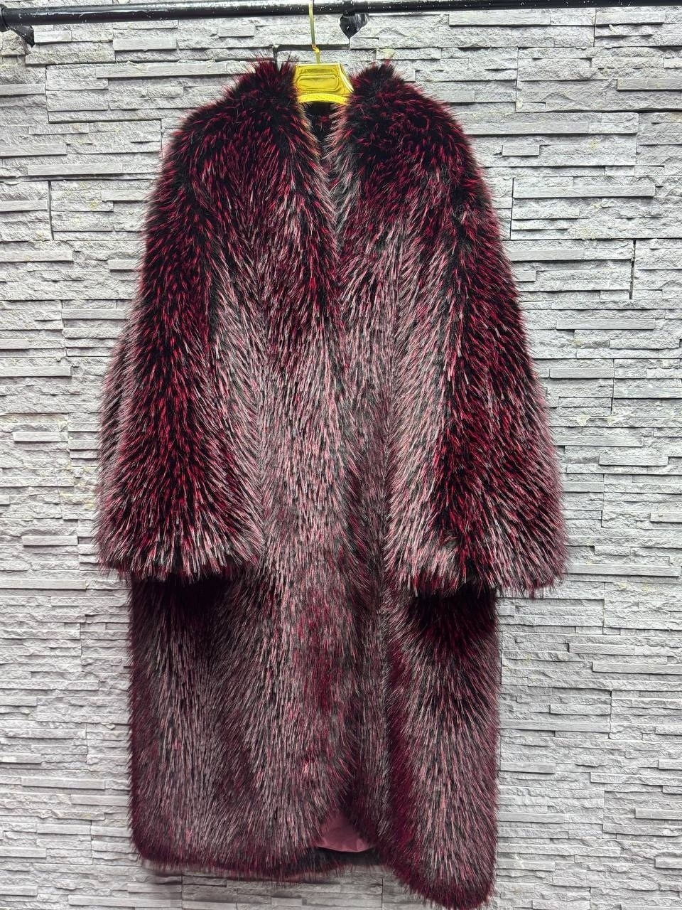 женская шуба из искусственного меха,розовая шуба,искусственная шуба из экомеха длинная furvi,пушистое пальто,шуба женская