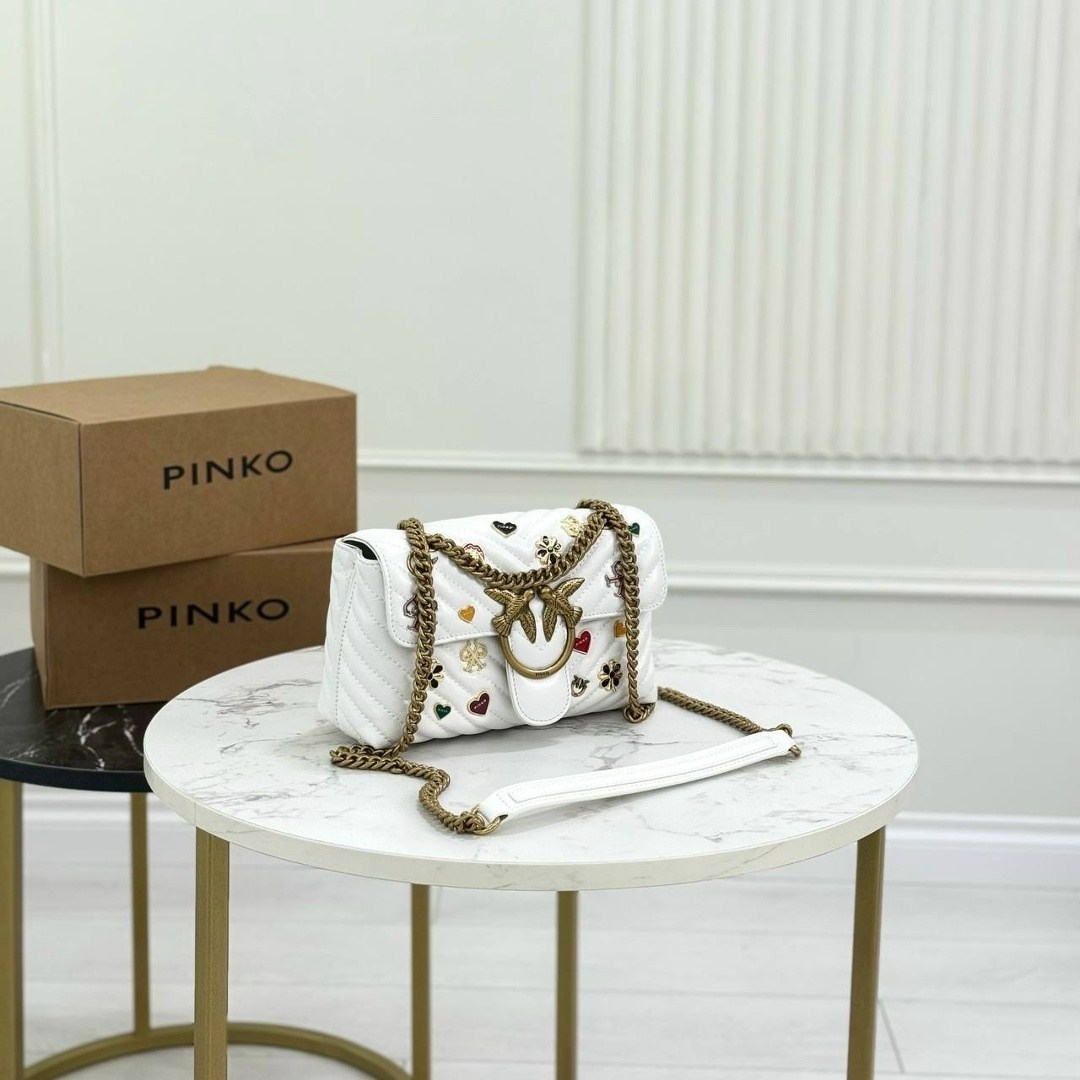 женская сумка pinko,pinko сумка,pinko сумка на плечо,сумка pinko белая,пинко сумка
