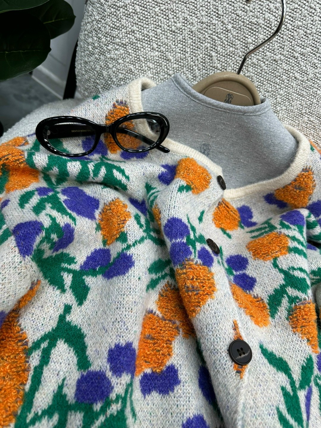 женский вязаный кардиган rziv цветочный принт,вязаные кардиганы женские,вязаные кардиганы,свитера вязаные,кардиган с цветком