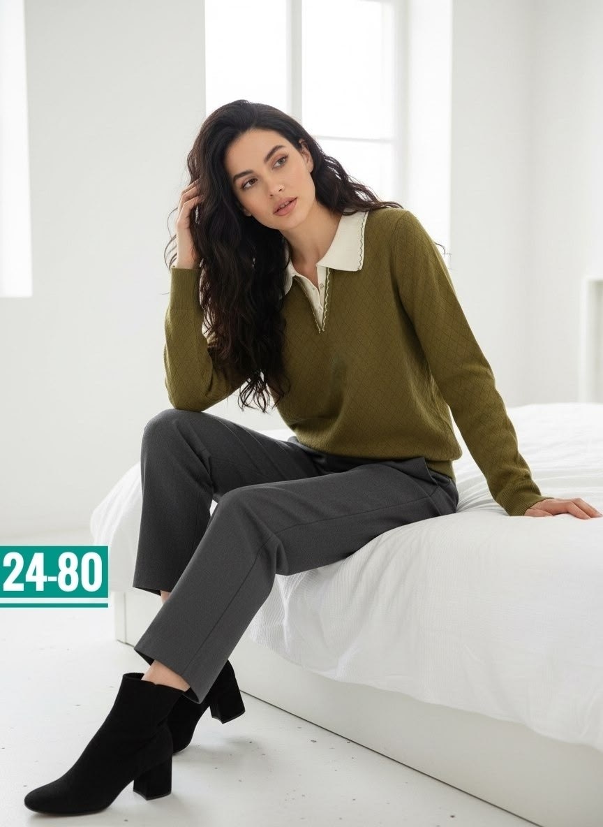 свитер с воротником,женские джемпера,серый джемпер женский,свитер пуловер,свитер с воротником поло