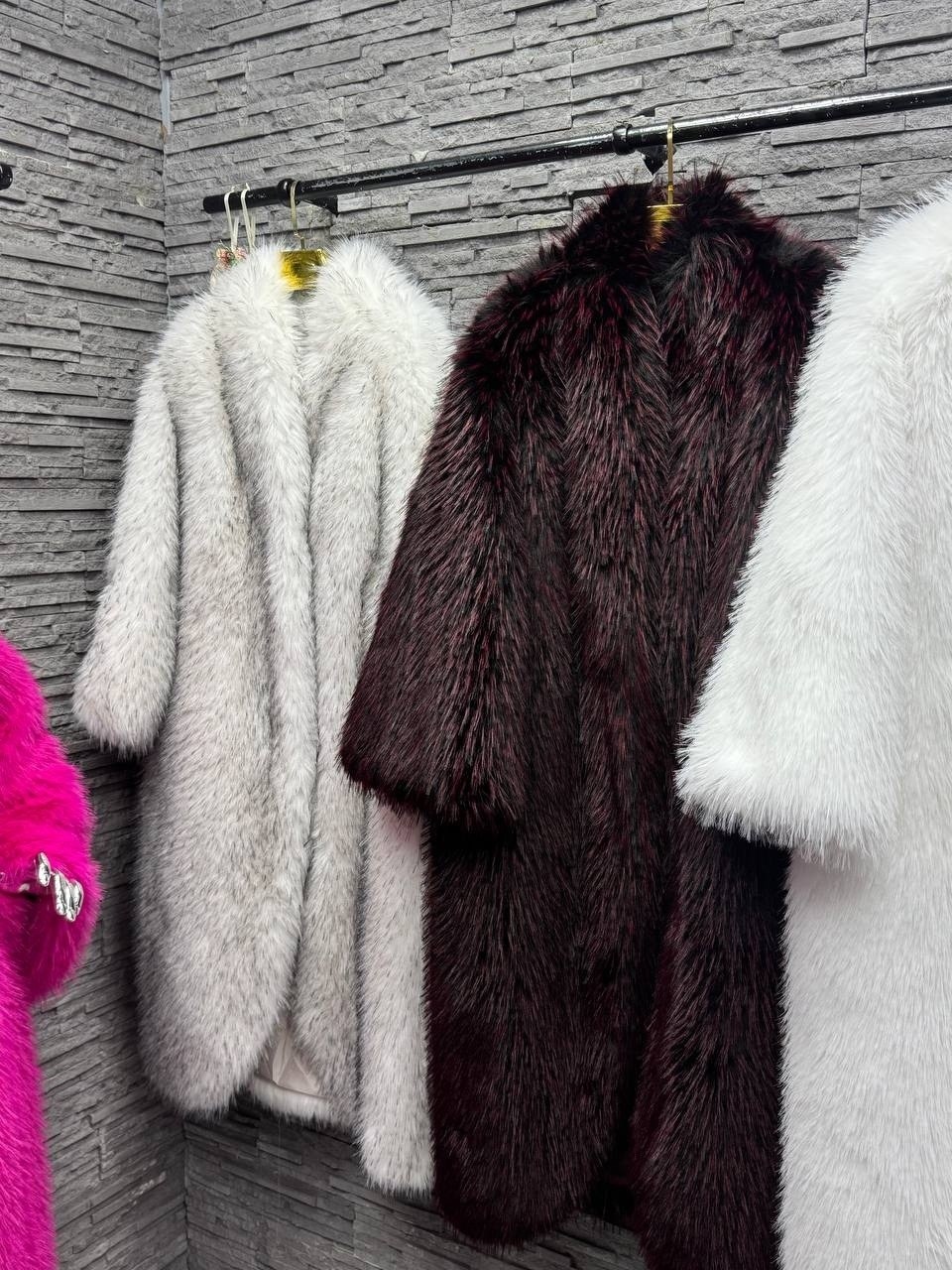 женская шуба из искусственного меха,розовая шуба,искусственная шуба из экомеха длинная furvi,пушистое пальто,шуба женская