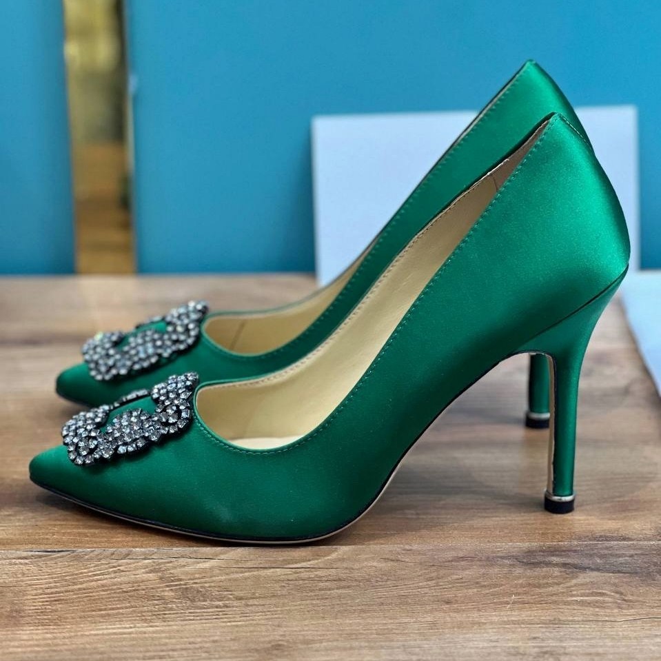 маноло бланик зеленые туфли,маноло бланик туфли,manolo blahnik туфли,атласные туфли,зеленые туфли