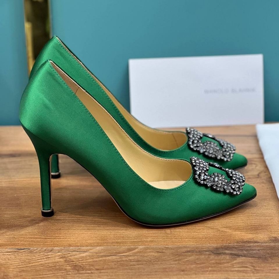 маноло бланик зеленые туфли,маноло бланик туфли,manolo blahnik туфли,атласные туфли,зеленые туфли