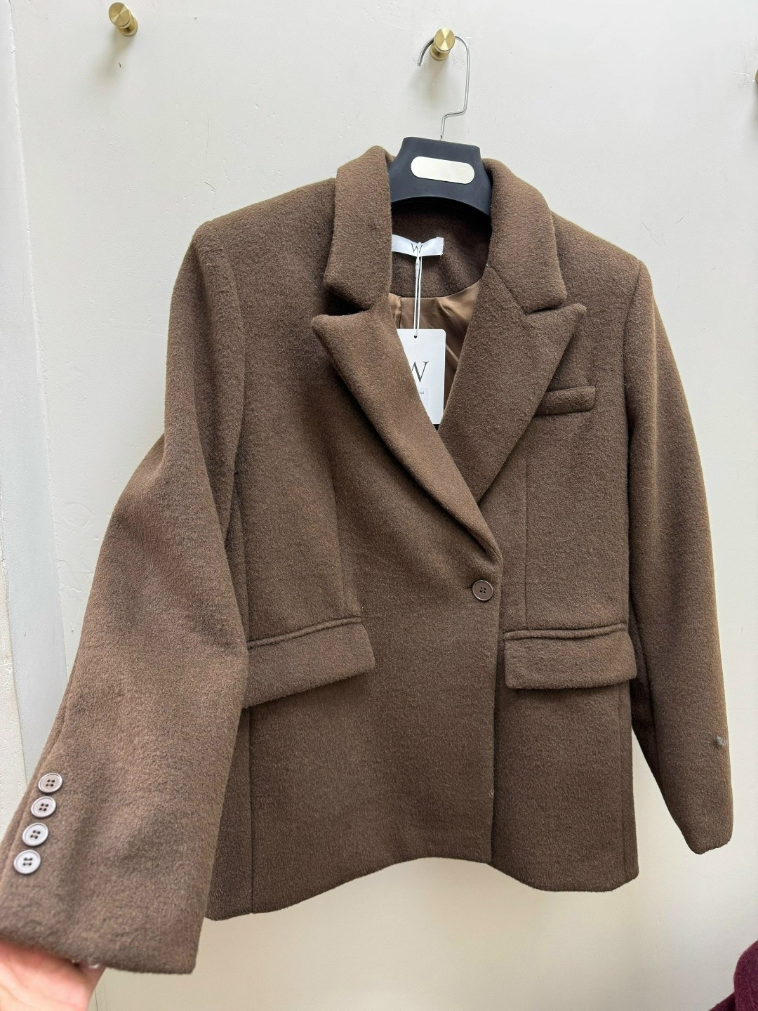 жакет,шерстяное пальто,пальто жакет,пальто пиджак женский,жакет dava 7009 шоколадный