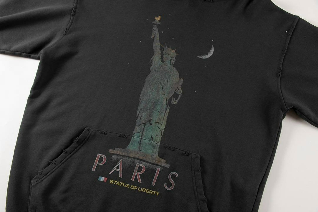 balenciaga худи paris liberty с эффектом потертости черный,худи balenciaga,худи balenciaga paris,худи баленсиага,толстовка balenciaga