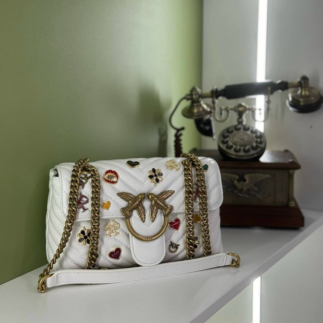 женская сумка pinko,pinko сумка,pinko сумка на плечо,сумка pinko белая,пинко сумка