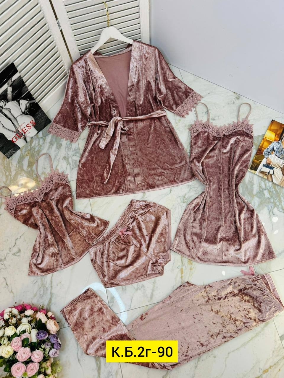 пижама комплект,пижама комплект 5 в 1,пижама комплект женская,комплект пижама женский бархат,пижама женская
