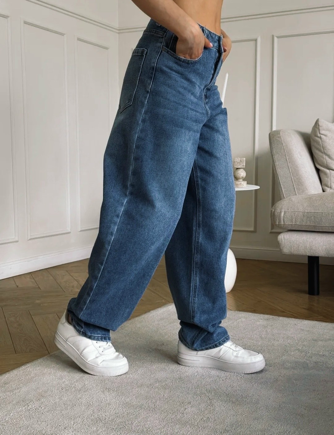 джинсы женские широкие,широкие джинсы,джинсы широкие с высокой посадкой dh fashion,джинсы широкие с высокой посадкой dh fashion цвет синий,синие джинсы широкие