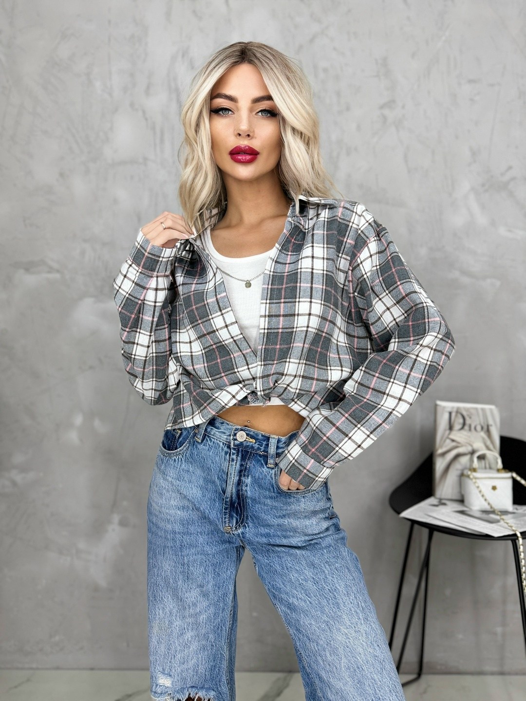 рубашка в клетку оверсайз удлиненная marybeth,женская рубашка в клетку оверсайз,женская рубашка,рубашка в клетку оверсайз на кнопках,рубашка в клетку оверсайз удлиненная