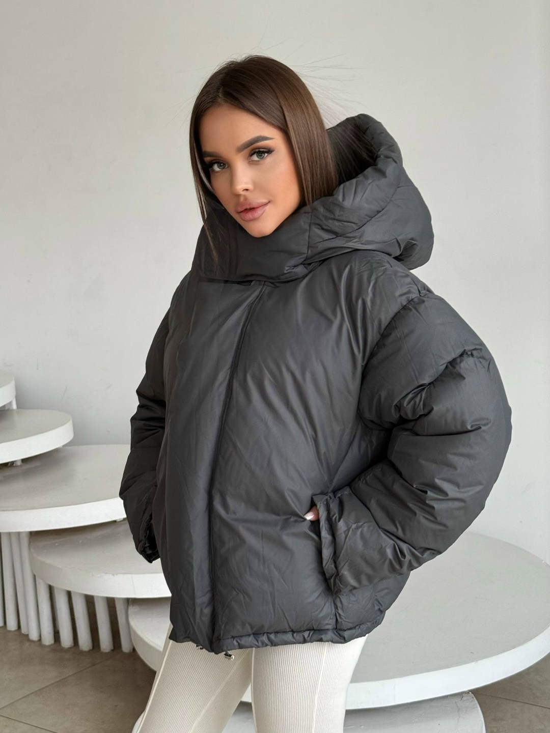 куртка женская дутая оверсайз,куртка оверсайз,куртка зимняя с капюшоном короткая оверсайз epic love,куртка женская,куртка женская зимняя с капюшоном короткая оверсайз reversal