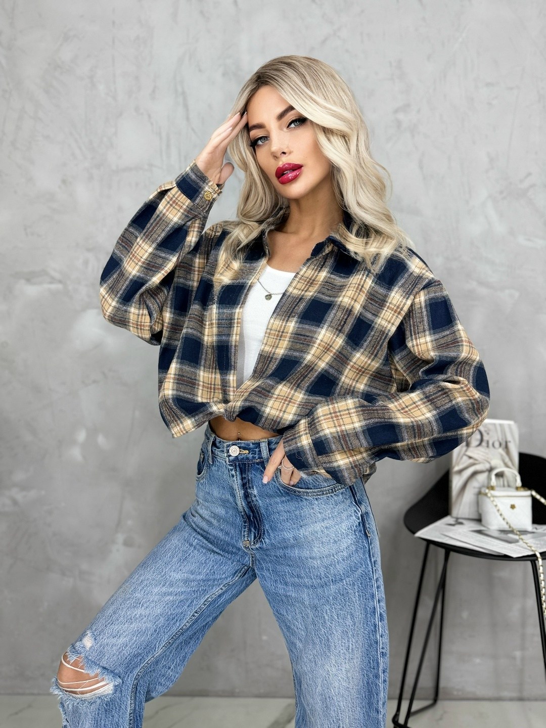 рубашка в клетку оверсайз удлиненная marybeth,женская рубашка в клетку оверсайз,женская рубашка,рубашка в клетку оверсайз на кнопках,рубашка в клетку оверсайз удлиненная