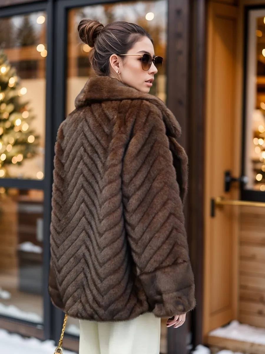 шуба искусственная под норку оверсайз marirosa,шуба искусственная под норку оверсайз,женская шуба,шуба искусственная короткая экошуба зима модная одежда,шуба искусственная