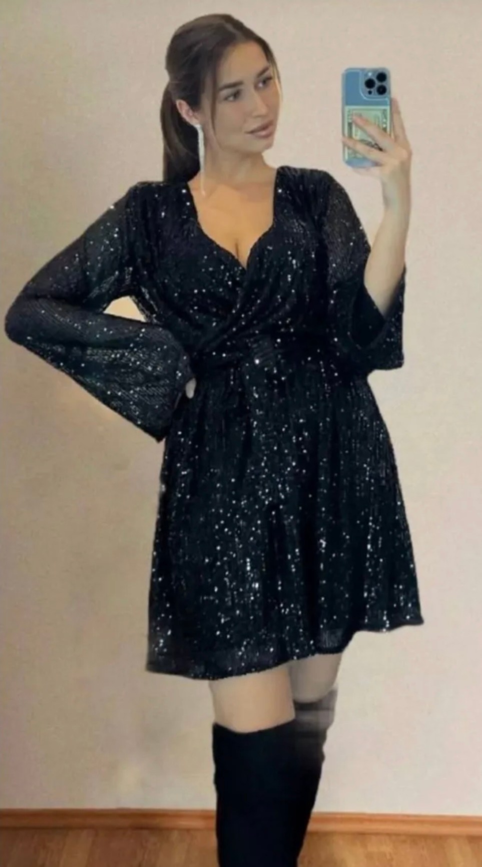 сексуальное платье с запахом и блестками,платье с пайетками,платье,платье женская,вечернее платье мини
