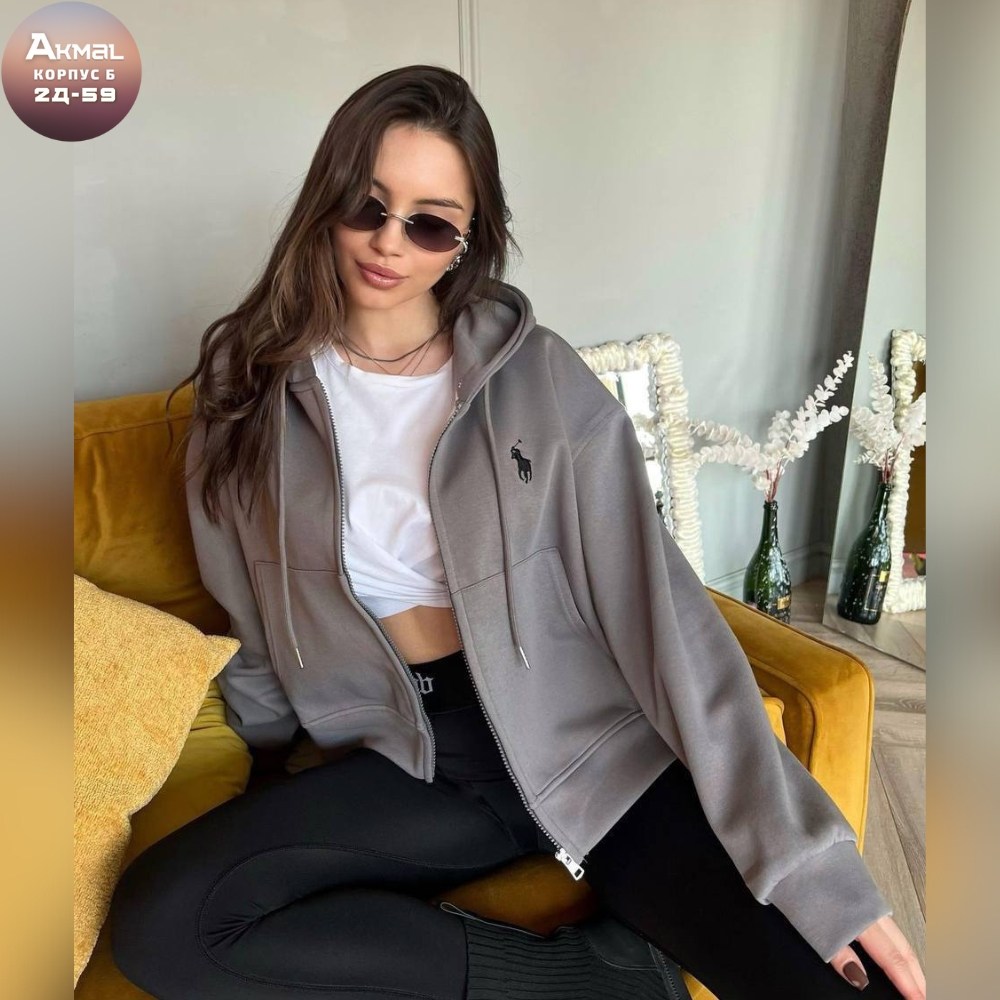 укороченная зип худи на молнии оверсайз,женская кофта,женская толстовка,модная толстовка,толстовка