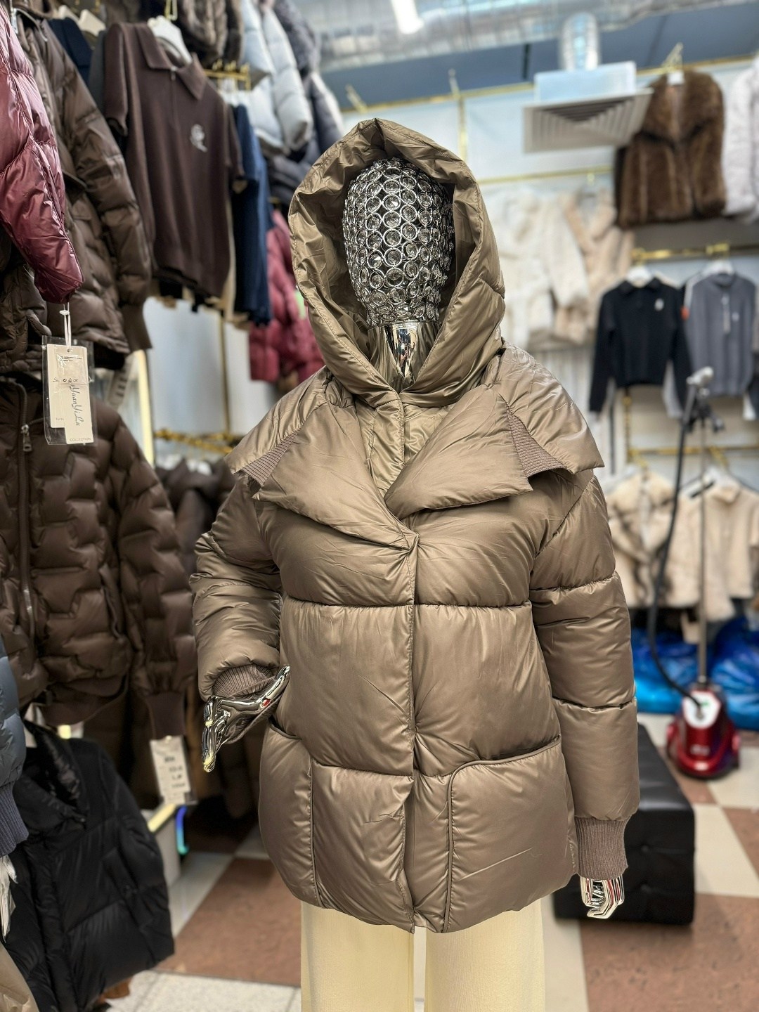 куртка зимняя с капюшоном оверсайз by button,куртка демисезонная,куртка оверсайз,женская куртка пуховик,женская куртка