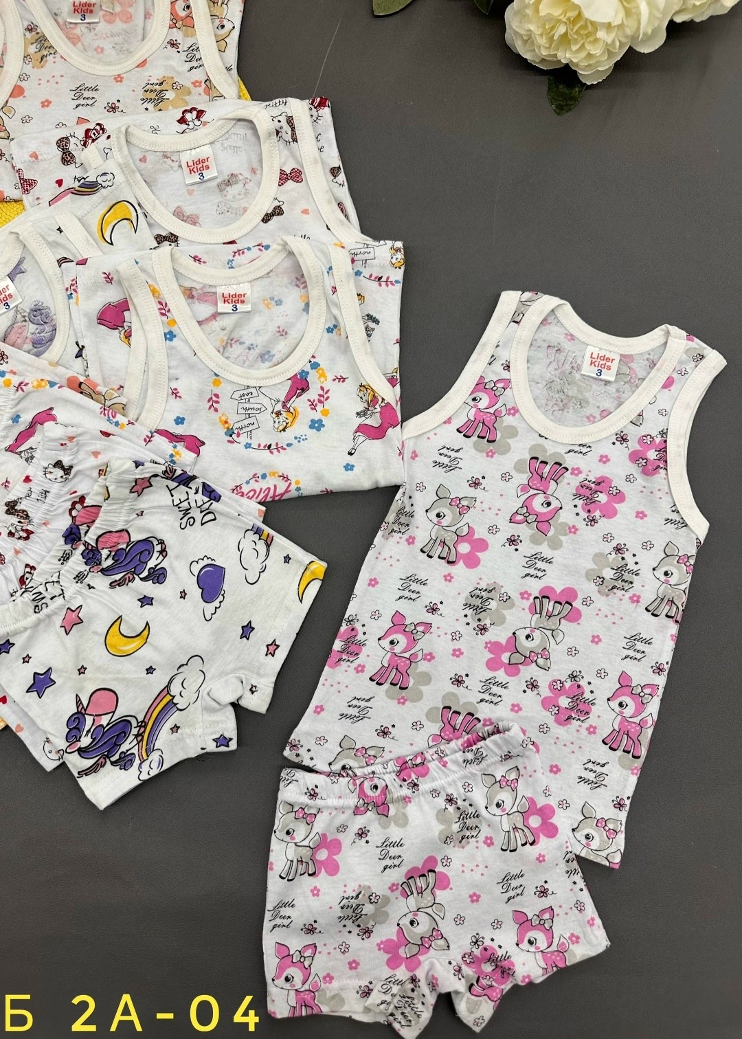 комплект детский девочка (майка, трусы) № uz025,белье детское комплект,комплект детского нижнего белья,комплект майка трусы,комплект нижнего белья для девочек
